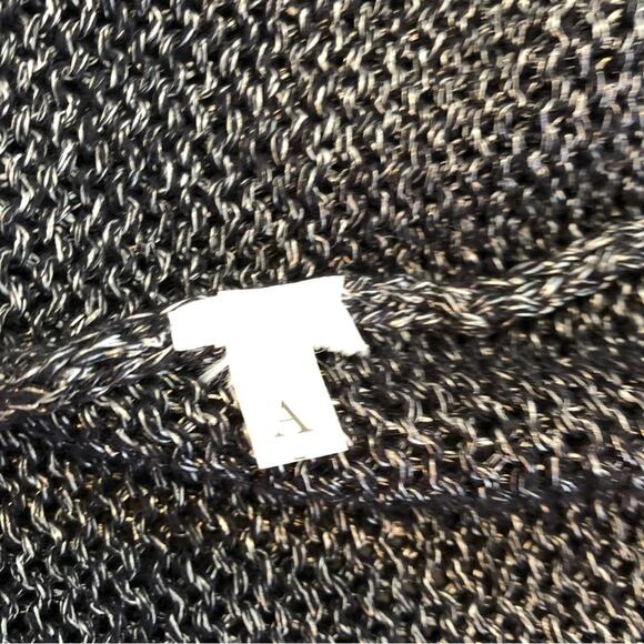 Eileen Fisher charcoal gray metallic open front crochet knit cardigan sweater XL - Picture 15 of 15